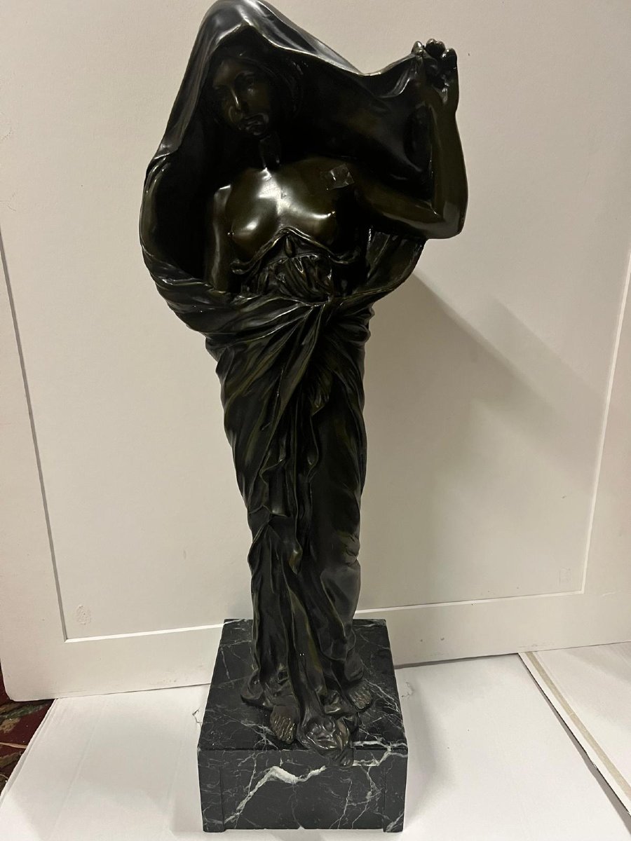 Sculpture Bronze  Barrias Louis 1841-1905. -photo-2