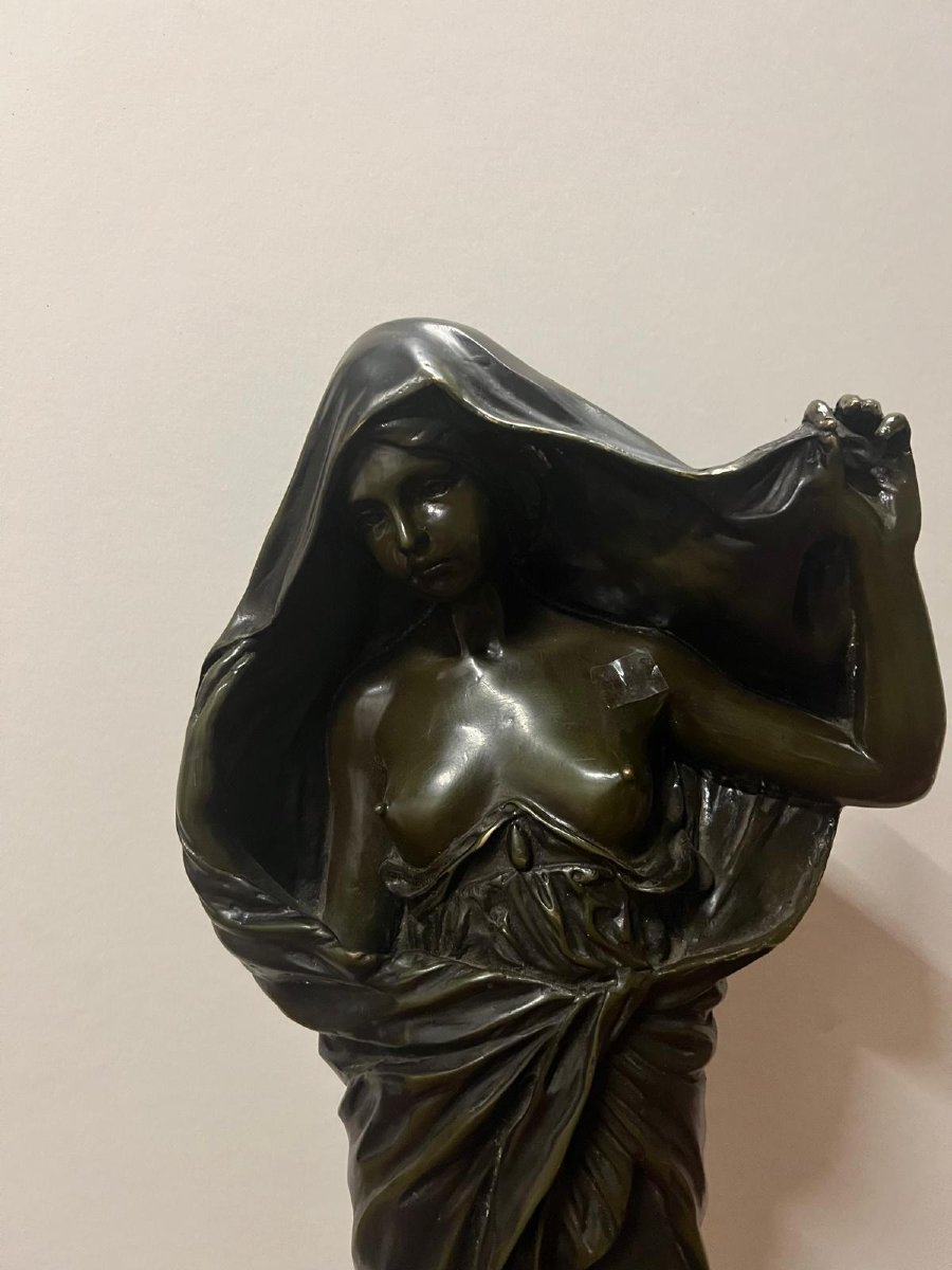Sculpture Bronze  Barrias Louis 1841-1905. -photo-4