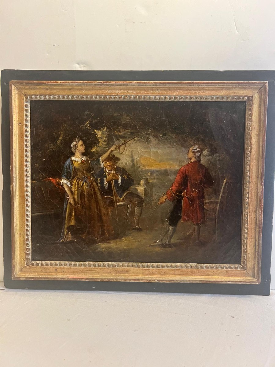 Signed Lower Left Illegible Period Frame.