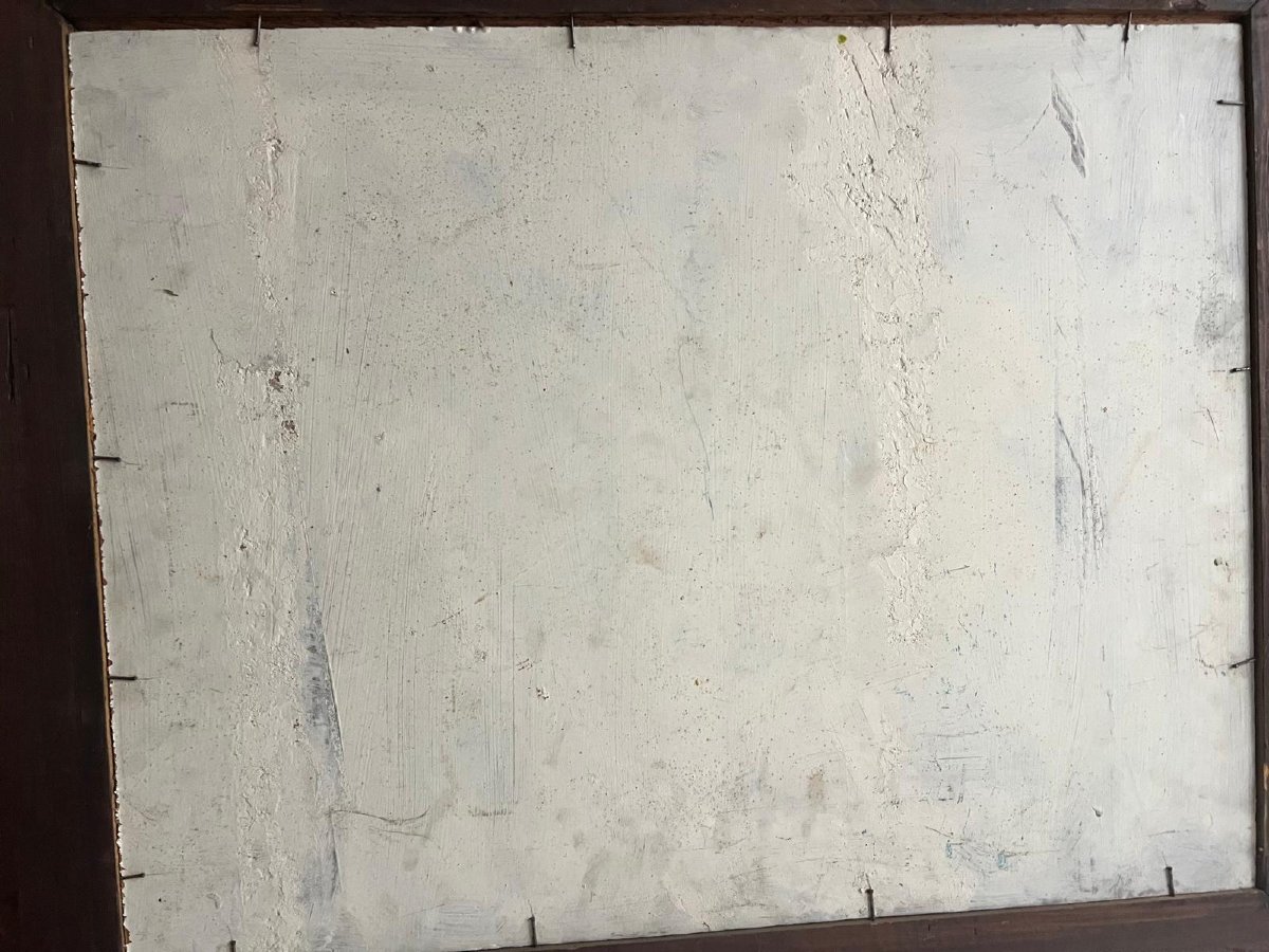 Painting The Sower Oil On Wood XX ème.-photo-6