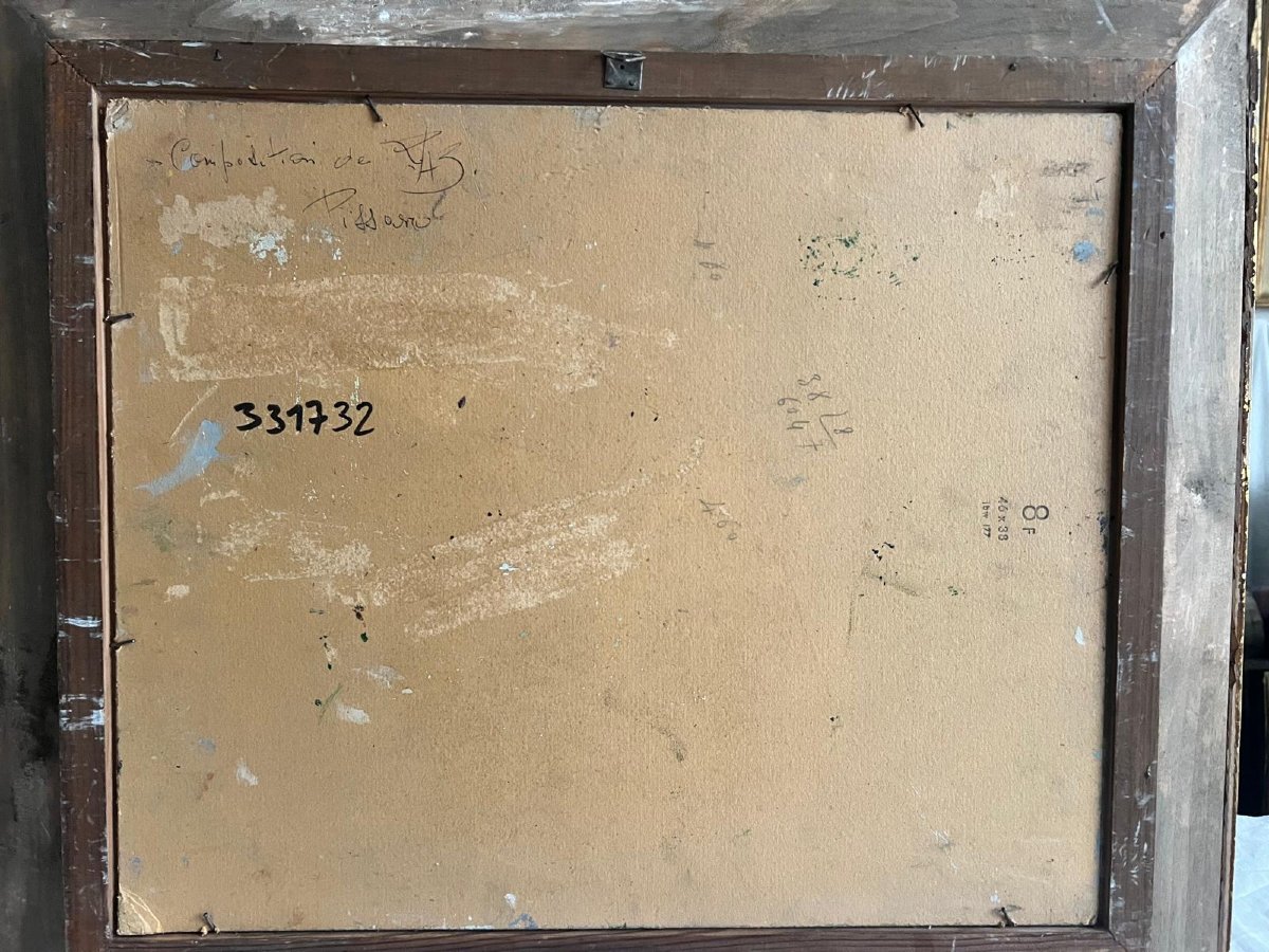 Tableau Rue Annime XX ème Remainder Of Signature Illegible Small Restoration To Be Planned.-photo-4