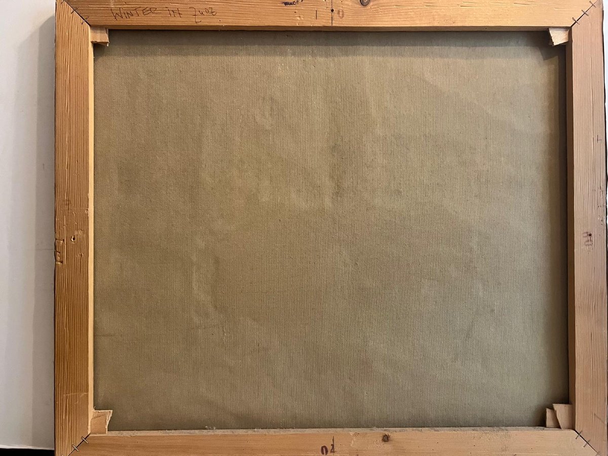 Tableau Paysage de Montagne Signé  PROBST  Huile sur toile. -photo-4