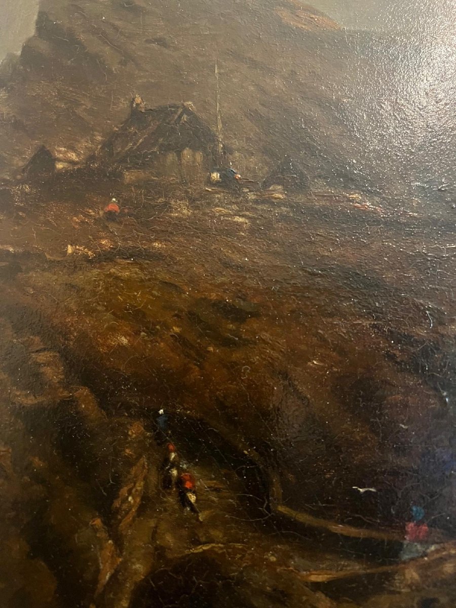 Table Rocher Escalade Signed A. Petit 1882 Dedication 