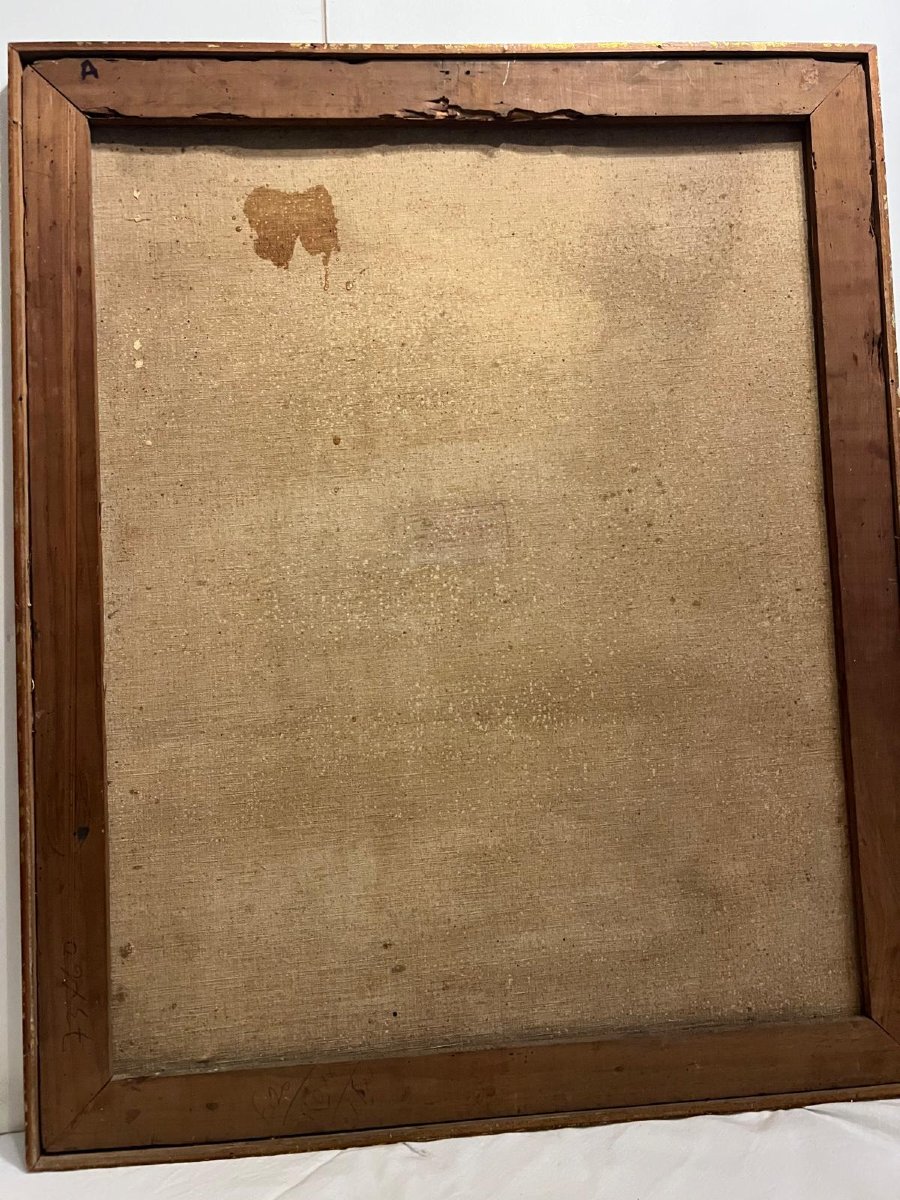 Tableau  dans  le  genre  de  Renoir femme Nú Huile sur toile  Début  20 ème. -photo-2