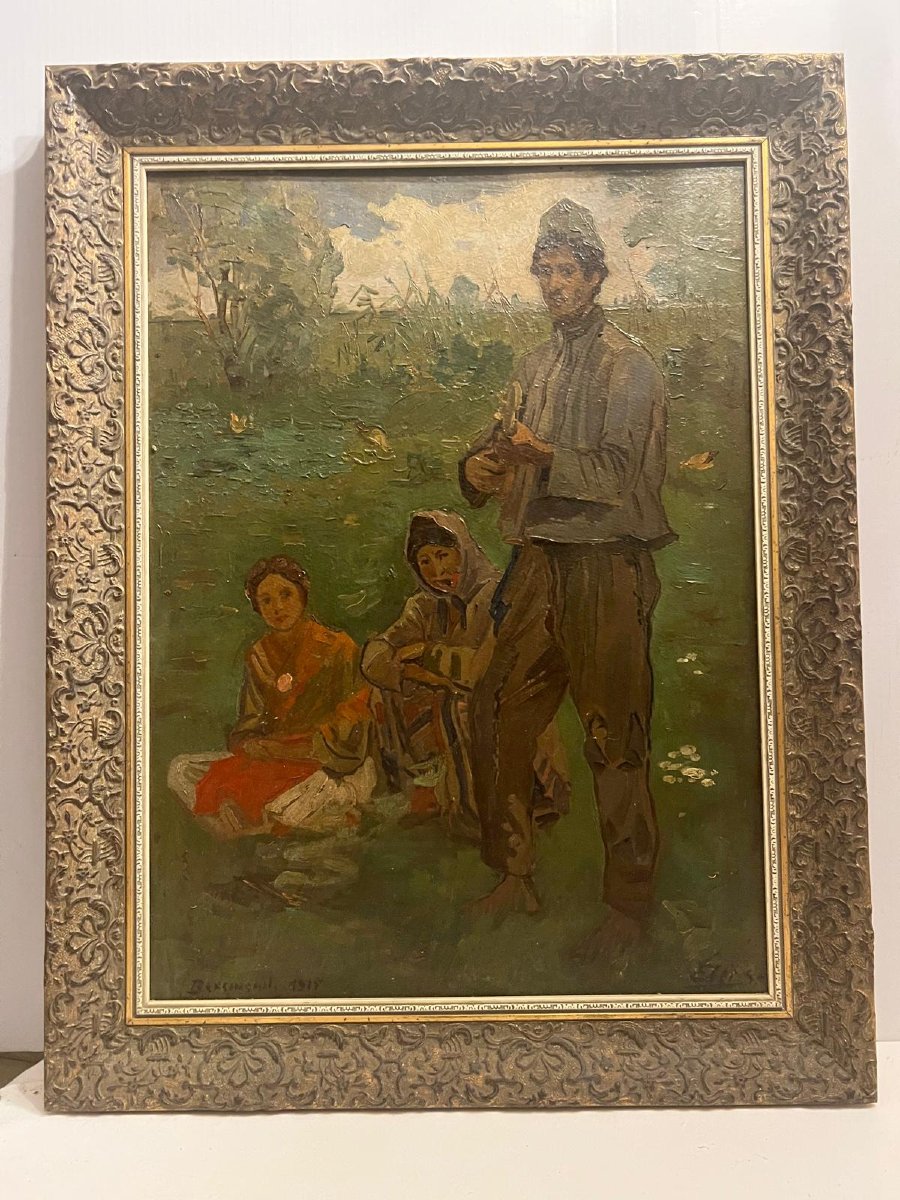 Painting: *rest In Music* By Eber Sãndor (1909–1985), Oil On Cardboard. 