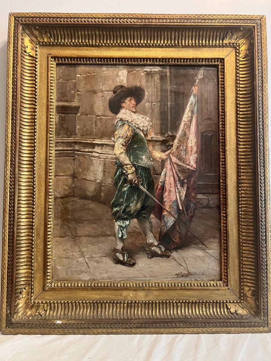Tableau Homme de Cape et d'épée Signé Alex Andreis 1871 - 1939.