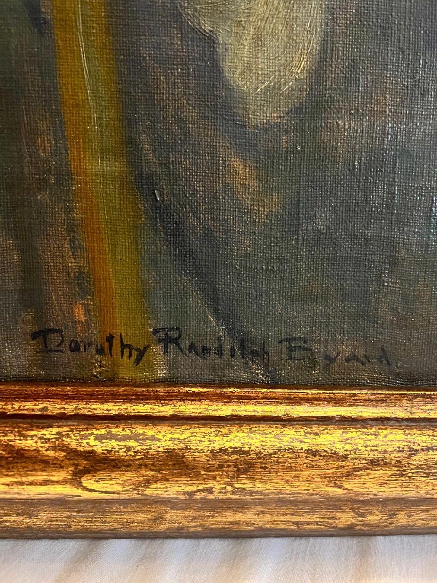 Painting: Portrait Of A Man (u.s.a.). Signed Dorothy Randolph Byard (1885–1974). Oil On Canvas. -photo-2
