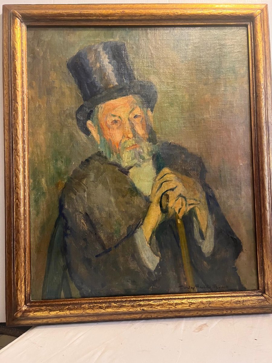 Painting: Portrait Of A Man (u.s.a.). Signed Dorothy Randolph Byard (1885–1974). Oil On Canvas. 