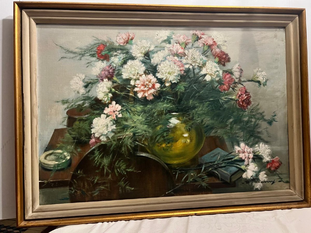 Tableau Vase de Fleurs Signé Paul Remy 1897-1981.