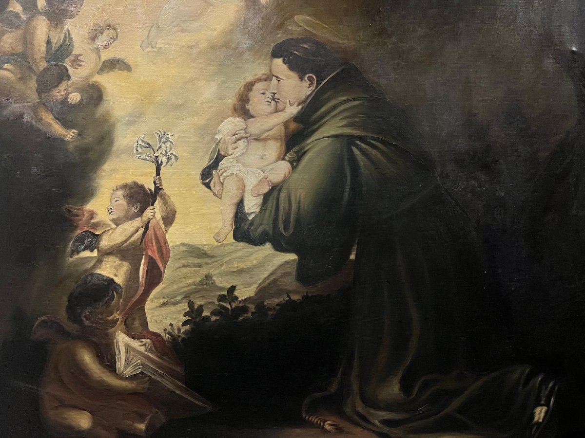 Tableau Copie de Murilo Signé  G. Margalet Huile sur toile. 