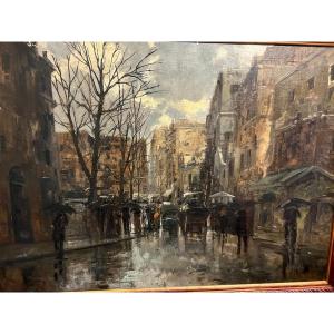 Tableau, Signé Dario  Mecatti. Huile Sur Toile. 