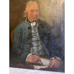 Painting Portrait Of A Man Around 1800.