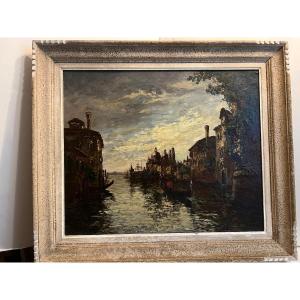 Tableau Venise Signé  Charles Cousin 1904 - 1960  19ème  Huile sur toile. 