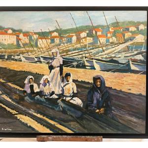 Tableau Scènes de genre  Signé Florestier Marc 1950