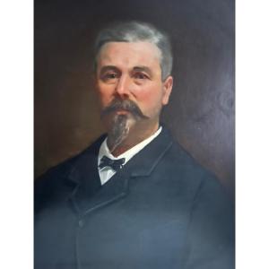 Painting Portrait Of A Man, M, Druet 1891, Jules Guillemin, Born 1866.