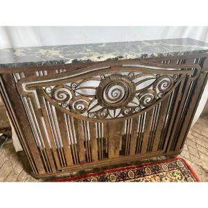 Jules Cayette Console Style, Art Deco Wrought Iron. 