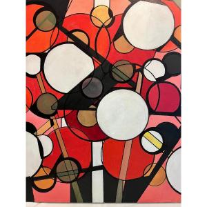 Tableau  Moderne Signé Roger Menina  1925  Huile sur toile. 