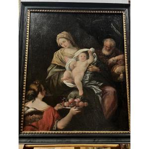 Painting: *the Holy Family*, 18th Century, Oil On Canvas.