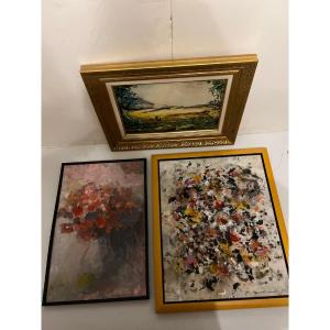 A Collection Of About 100 Paintings By The Artist Michel Paradis Sauval, Born In 1937; The Works Are Unframed