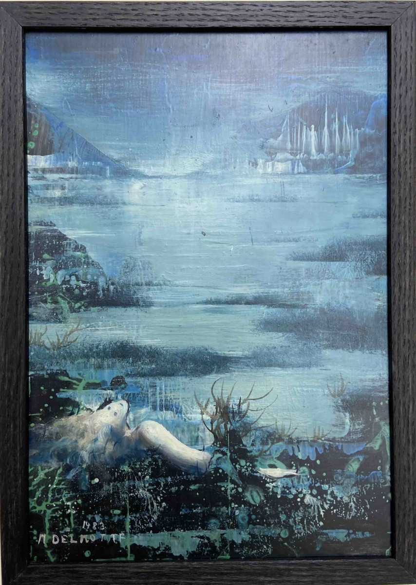 Huile De Marcel Delmotte - Ophélie