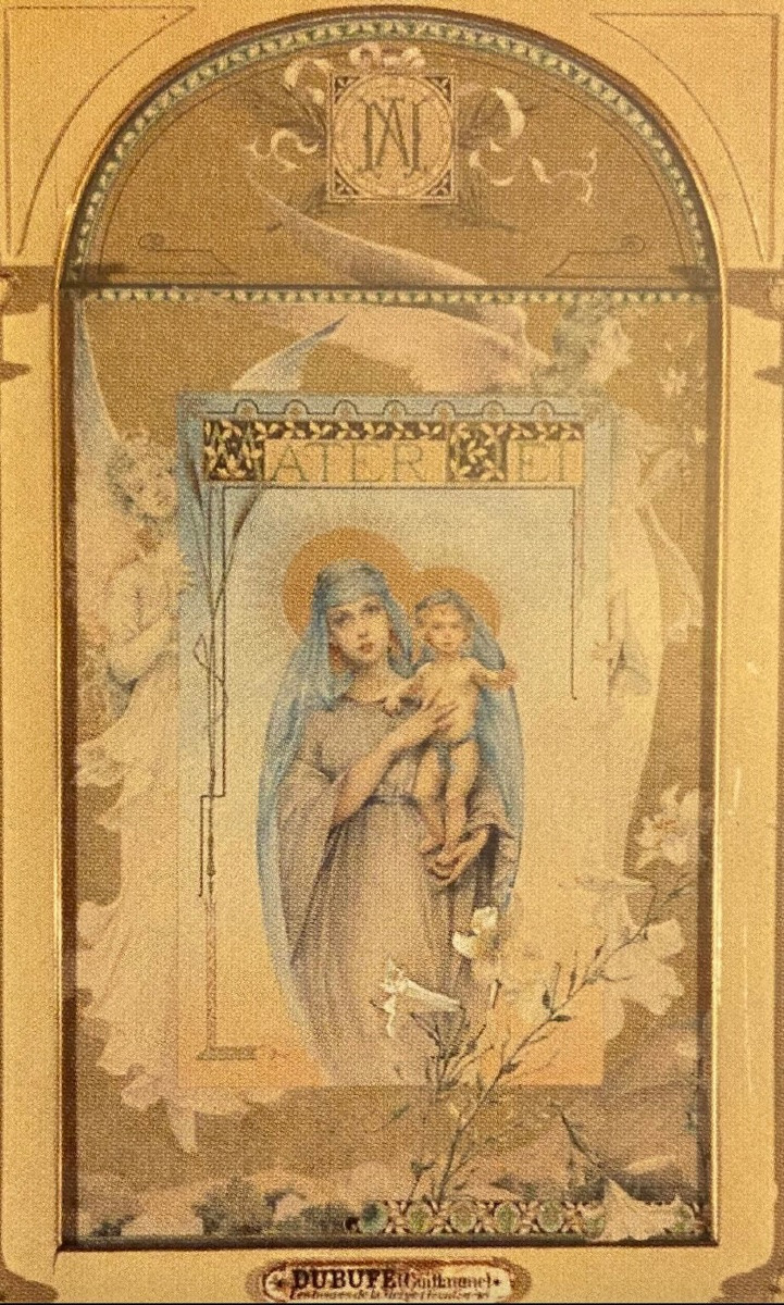Drawing By Guillaume Dubufe - Frontispiece To The 'hours Of The Most Holy Virgin'-photo-6