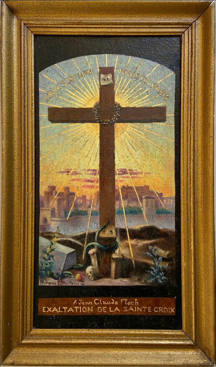 Painting By Alphonse Chanteau - Exaltation Of The Holy Cross; Church Of Roscanvel (finistère)