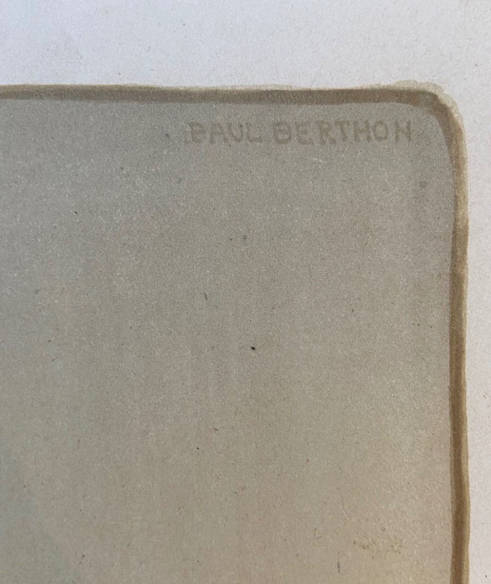 Lithograph By Paul Berthon - The Pointe De Bretteville (normandy)-photo-2