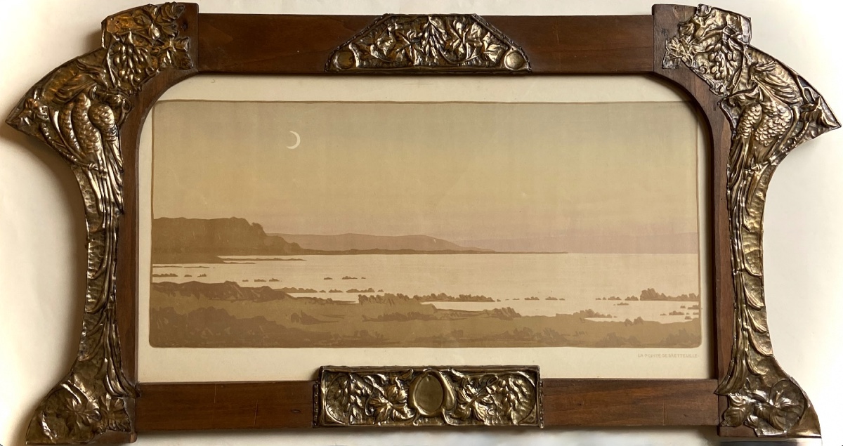 Lithograph By Paul Berthon - The Pointe De Bretteville (normandy)