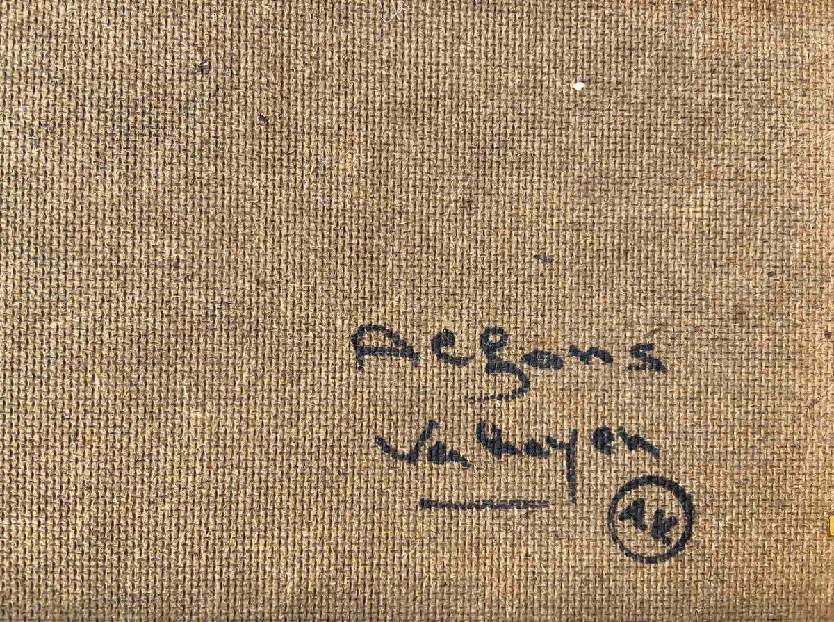 Huile sur toile d'Alphonse VERHEYEN-photo-3