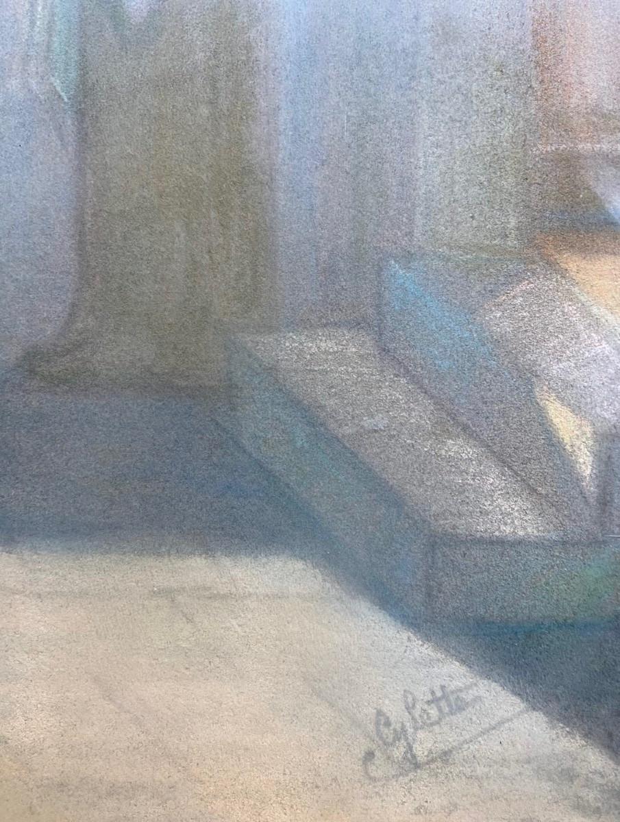 Pastel d'après Pierre PUVIS DE CHAVANNES -photo-4