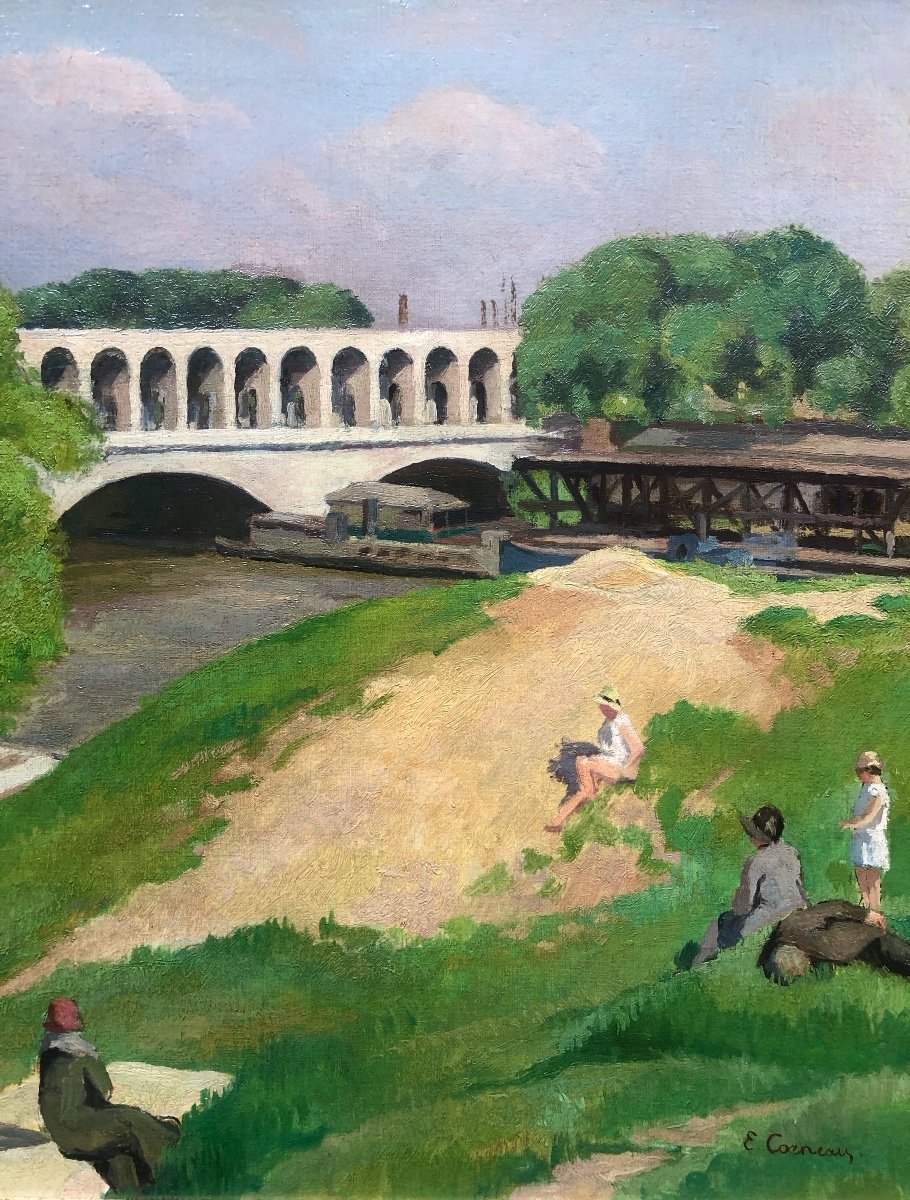 Eugène Corneau (1894-1976) Pont De Bercy Animated, Year 1930 Painter In 13 Museums-photo-4