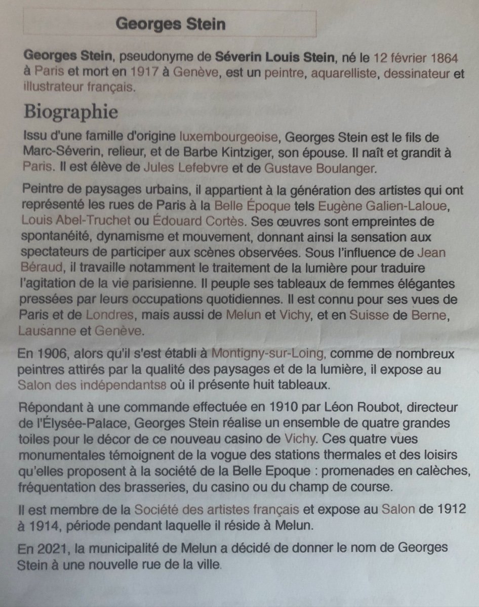 Georges Stein (1864-1917) Bld De Sébastopol, Vue Félix Potin Et Tour St Jacques, Art Nouveau-photo-7