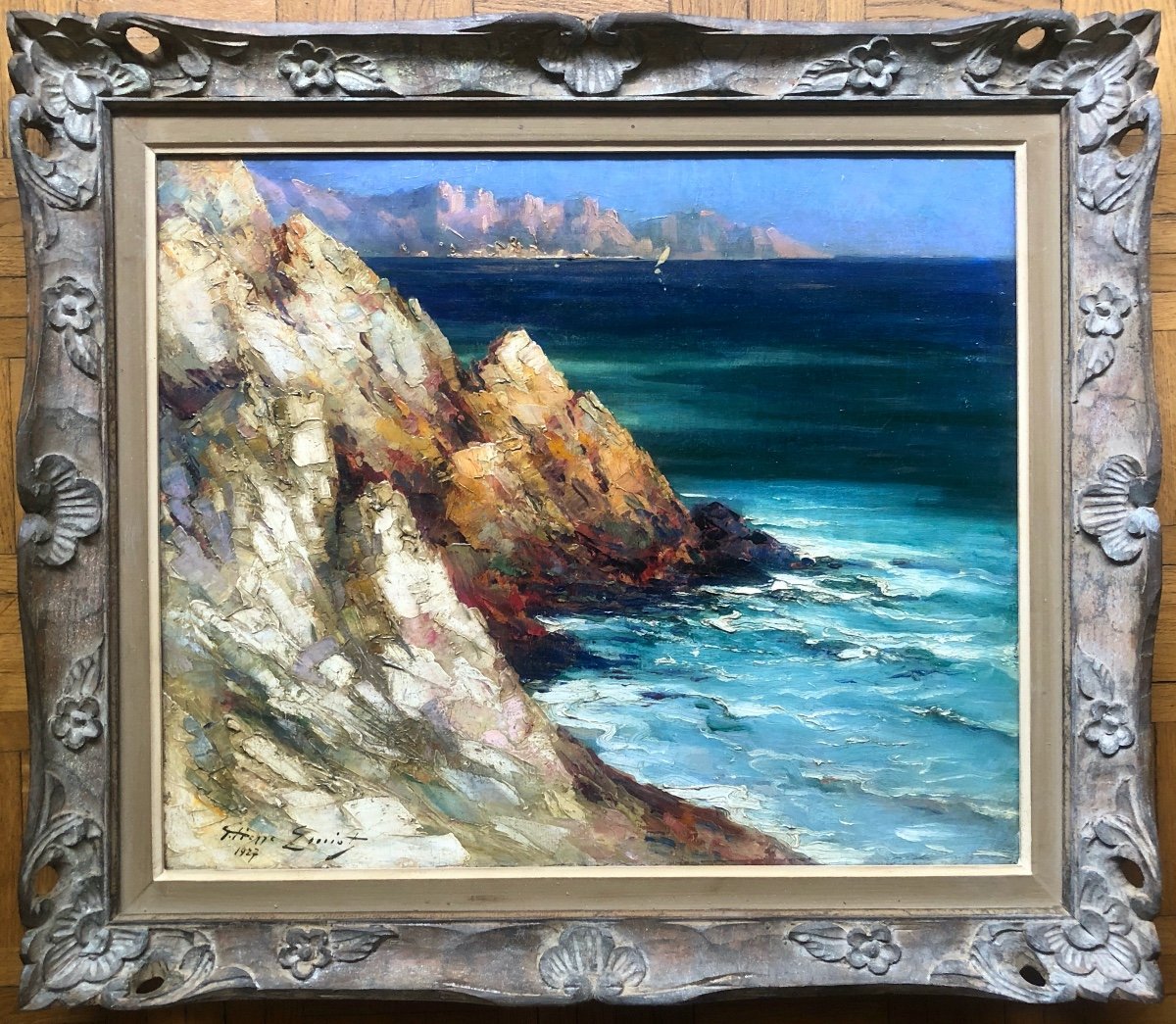 Paul Pierre EMIOT (1887-1950) Les Calanques à Marseille 1927-photo-2