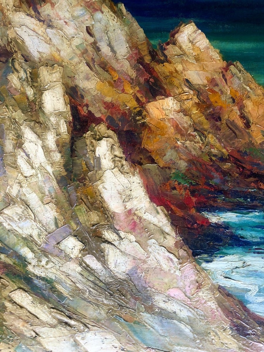 Paul Pierre EMIOT (1887-1950) Les Calanques à Marseille 1927-photo-3