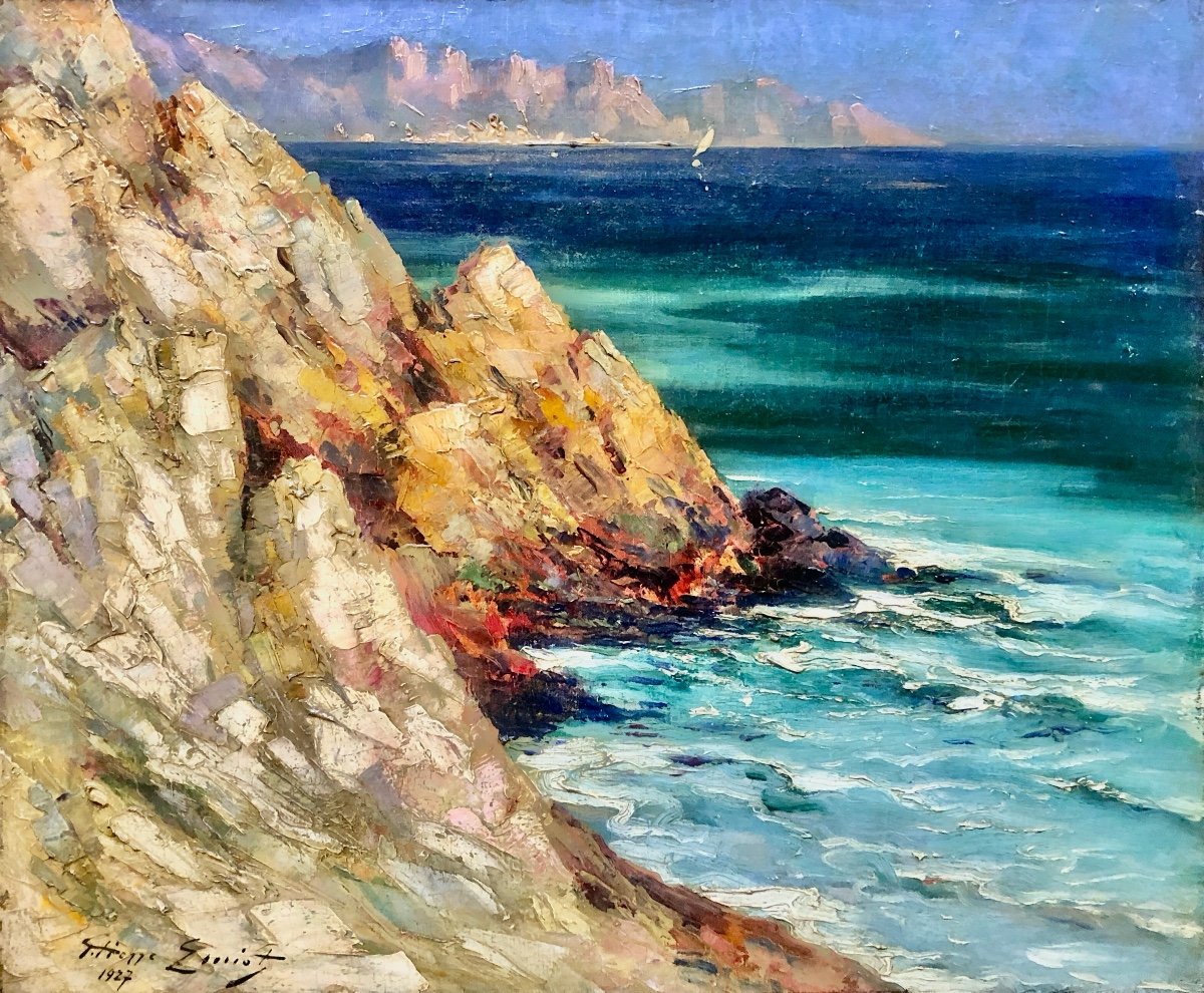 Paul Pierre EMIOT (1887-1950) Les Calanques à Marseille 1927