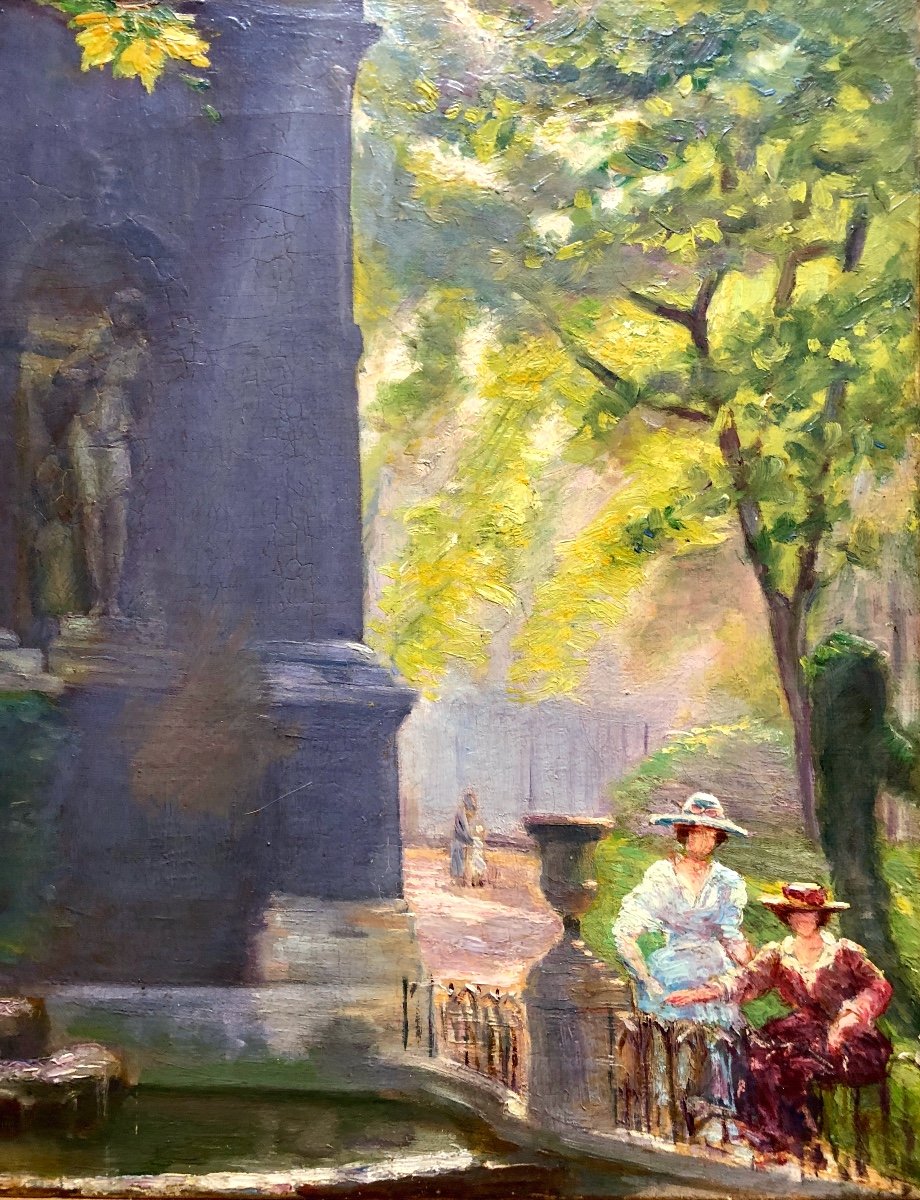 H. Debergue, La Fontaine De Médicis Au Jardin De Luxembourg 1917-photo-1
