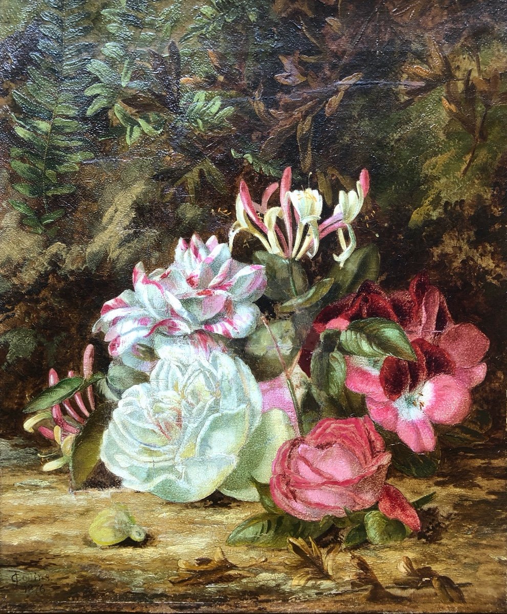 Thomas Collins (1835-1893) Still Life With Flowers 1873-photo-1