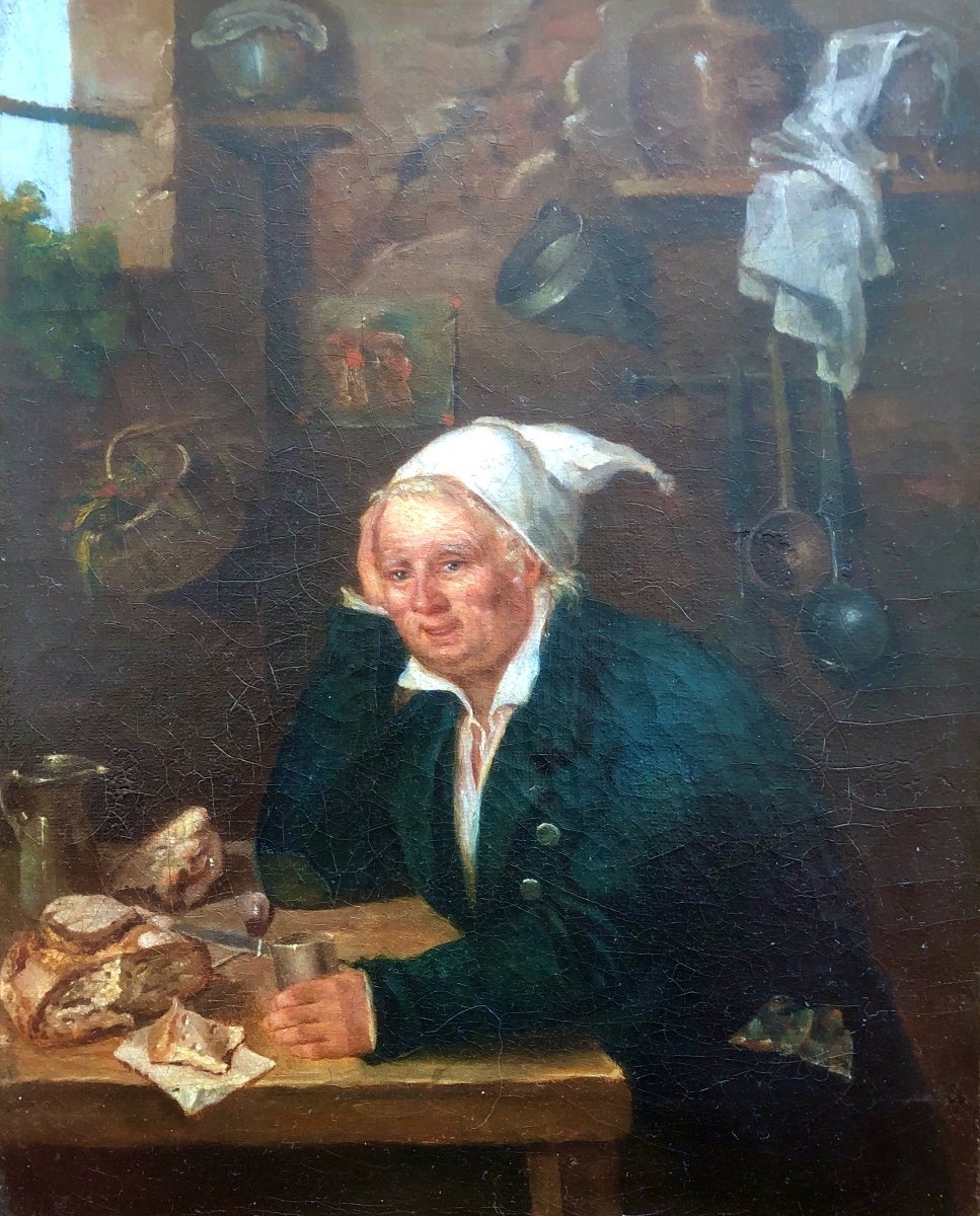 Scène d'Intérieur, Un Gentilhomme Dans Sa Cuisine, Début XIX Siècle