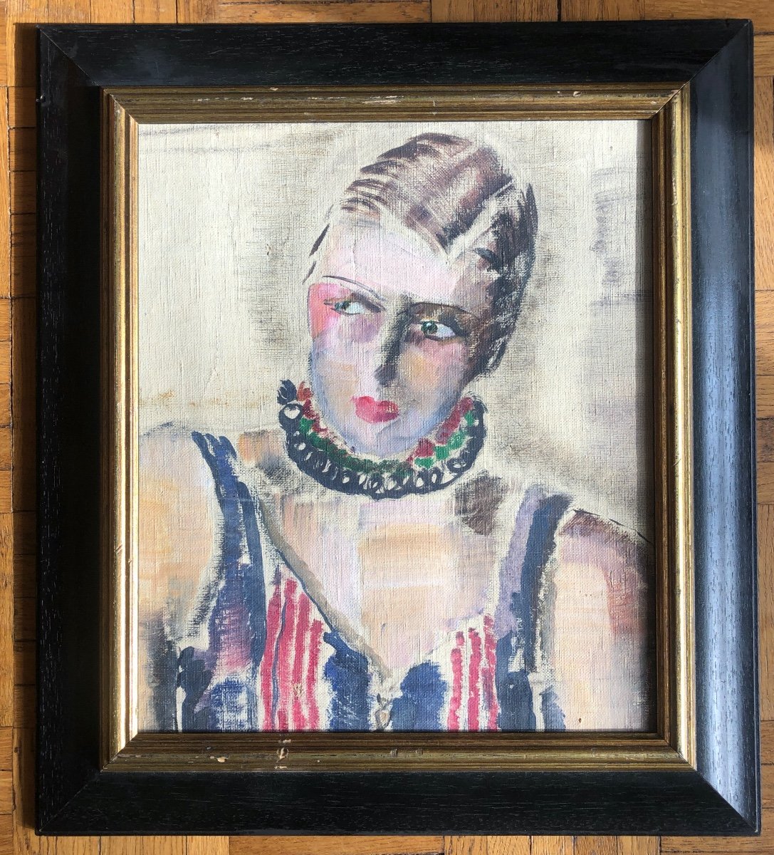 Josey Pillon (1876- ?) Portrait Of A Woman, Art Deco-photo-1