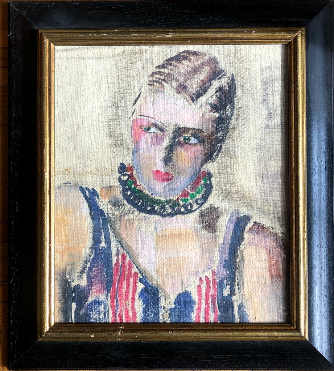 Josey Pillon (1876- ?) Portrait Of A Woman, Art Deco