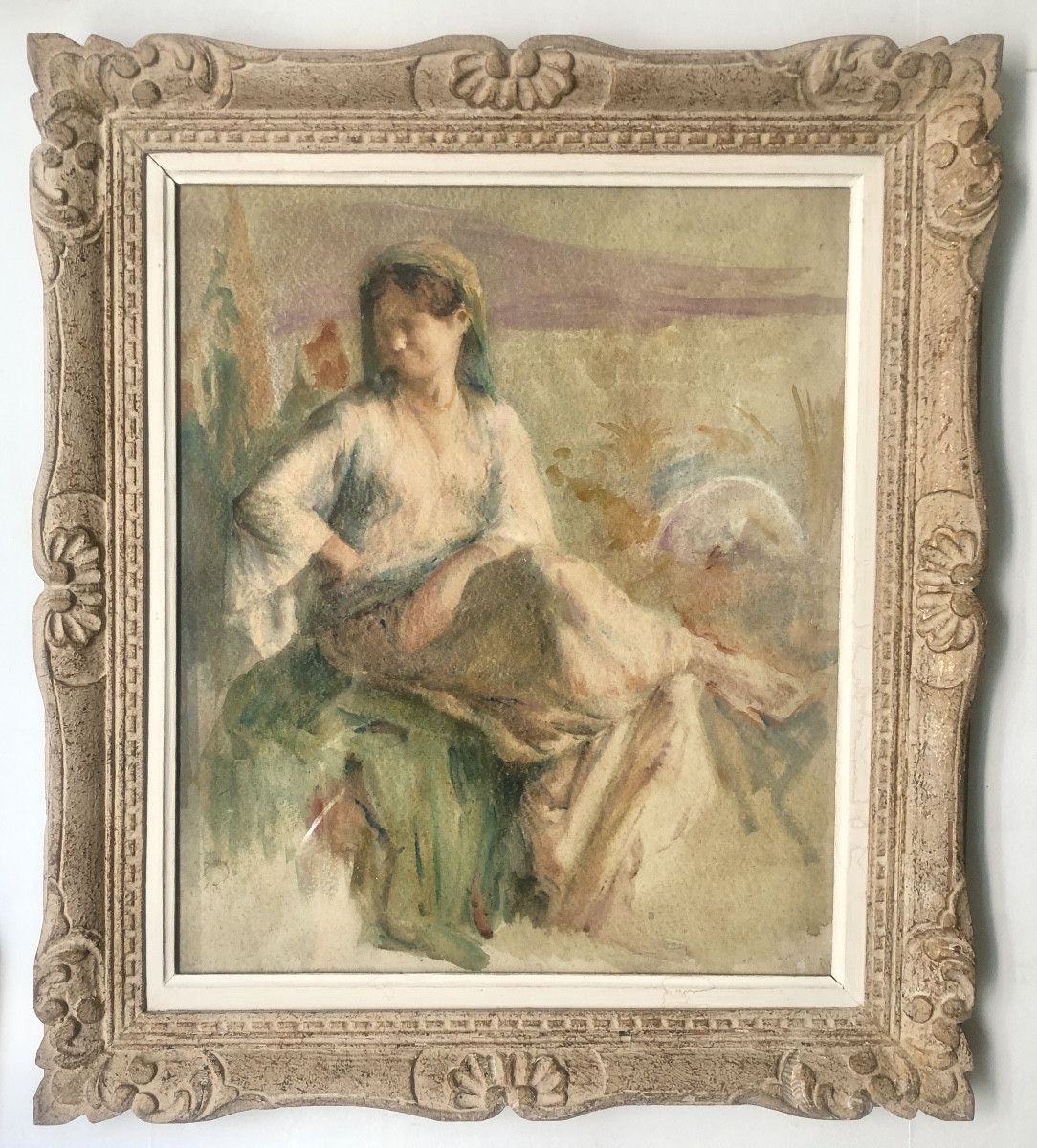 Alphonse Birck (1859-1942) Peintre Orientaliste,  Femme d'Alger 