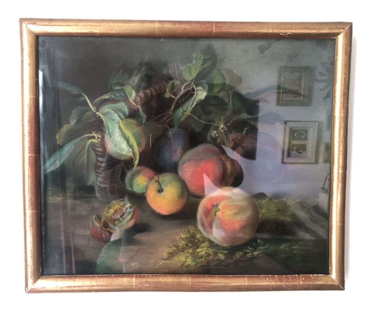 Still Life With Peaches, 1860, Signature To Decipher -photo-2