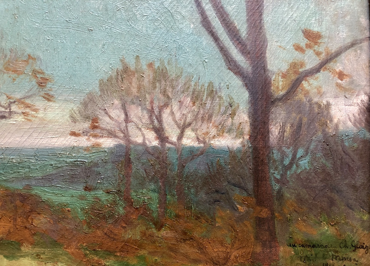 Michel Morsa  (1899-1981) Vue De Mer En Bretagne En 1918-photo-3