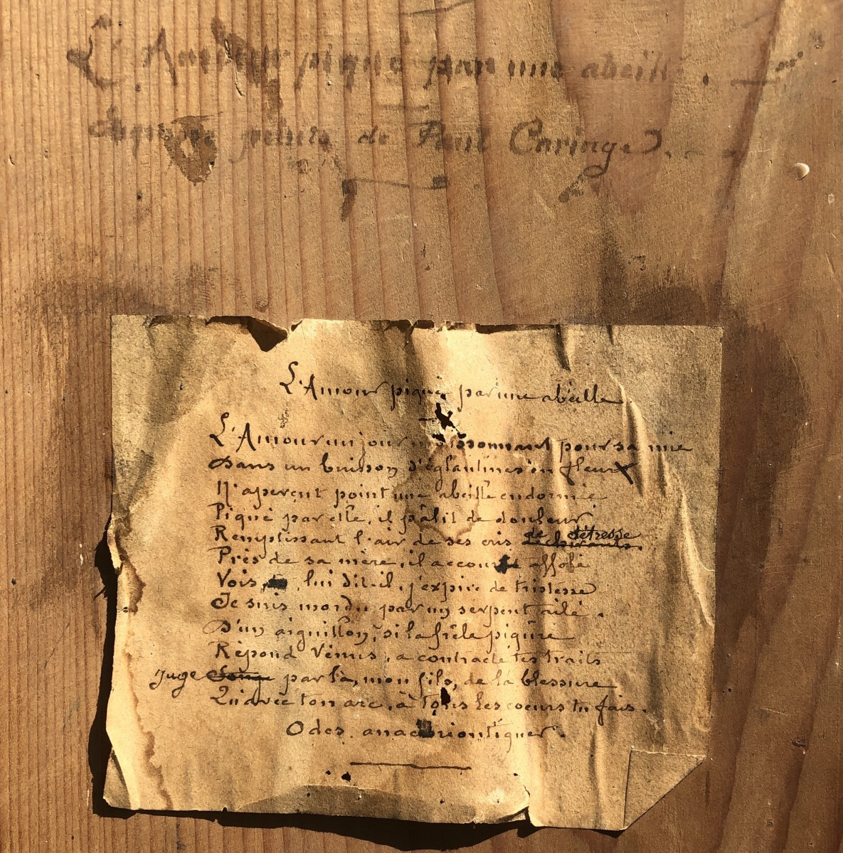 Claude Paul Cariage (1834-1870)  Amour piqué par une abeille,  XIX siècle-photo-4