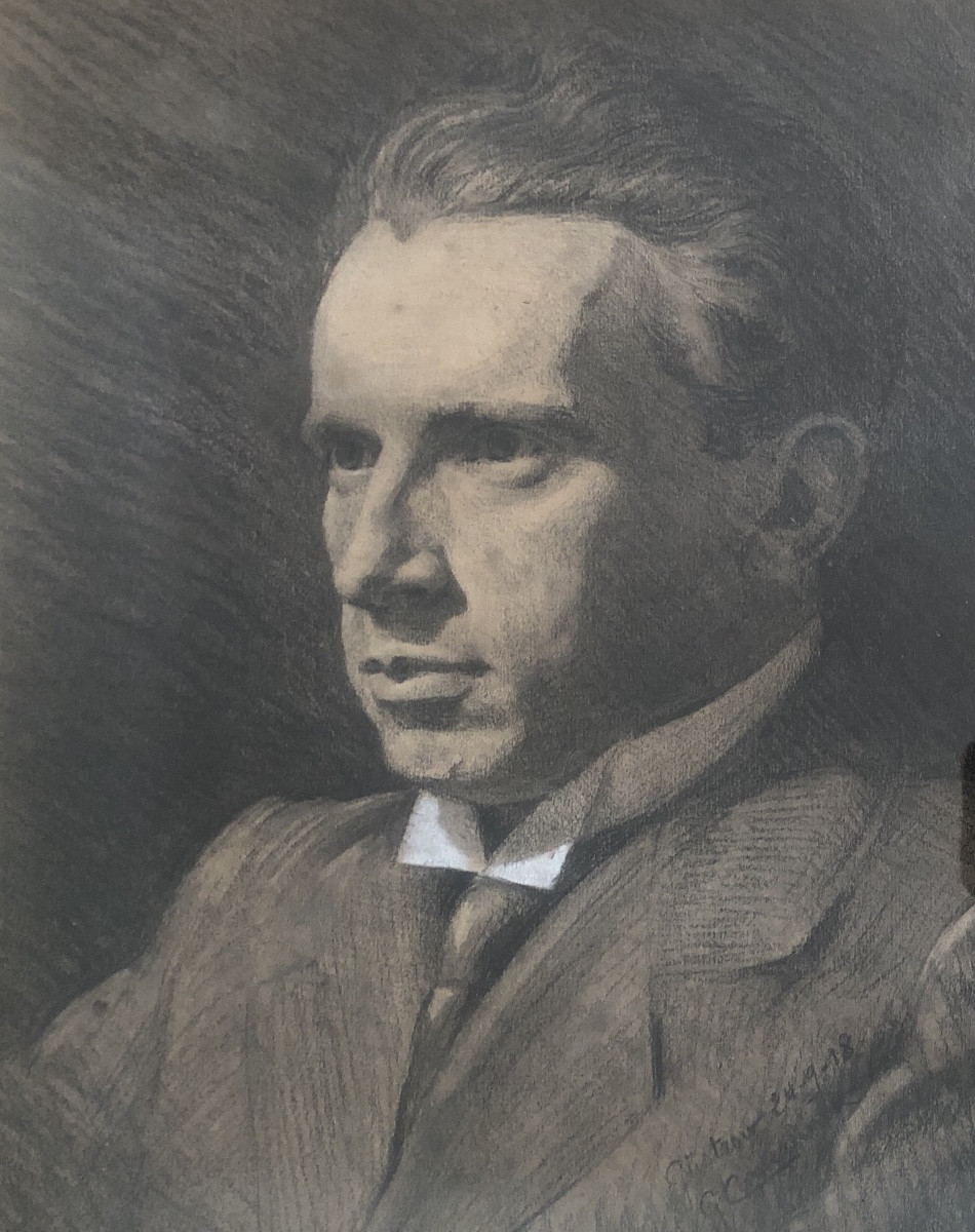 Georges Contaux (1891-1984) Portrait Of A Man In 1918 -photo-2