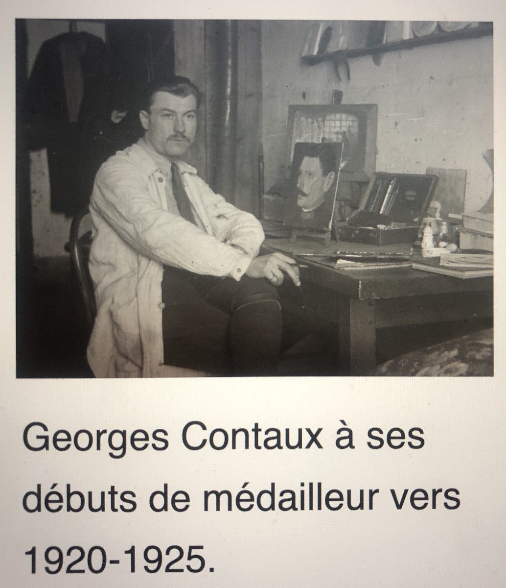 Georges Contaux (1891-1984) Portrait Of A Man In 1918 -photo-1