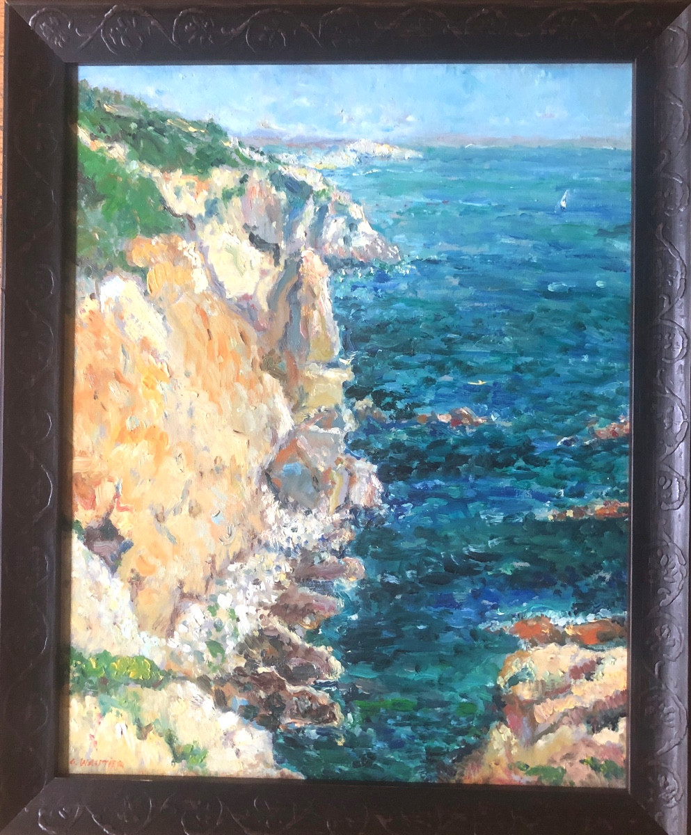 Claude Wautier né en 1929, Rochers près de Ciotat, Hommage à J.B Olive -photo-2