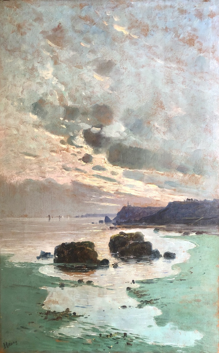 Paul Henry (1876-1958)? Brittany, Scotland? Seascape Late 19th Century, Oil On Wood