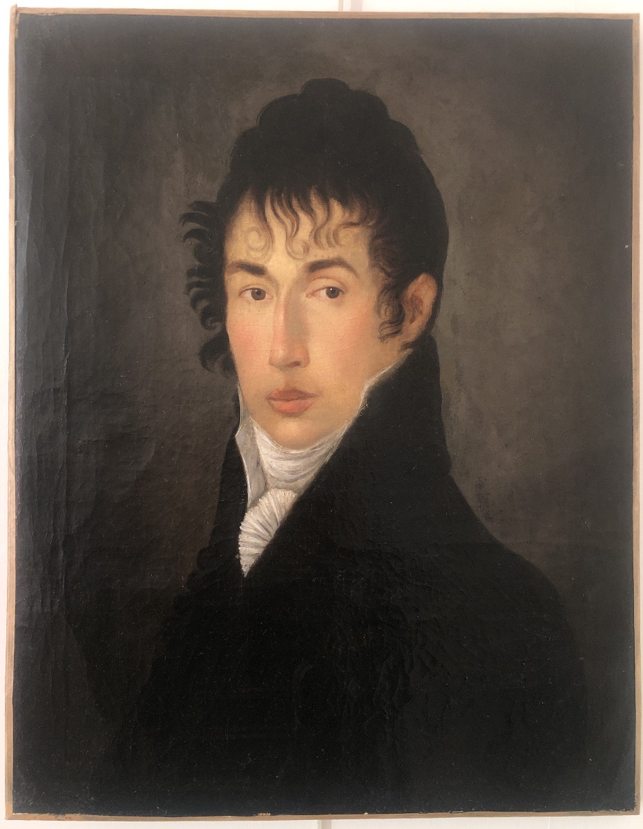 Portrait Of A Man, Early 19th Century, Empire Period, Oil On Canvas-photo-2