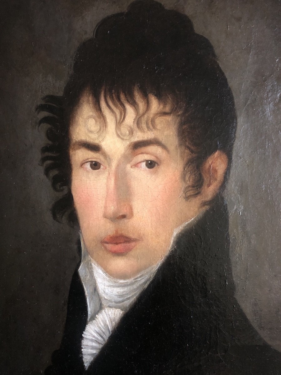Portrait Of A Man, Early 19th Century, Empire Period, Oil On Canvas-photo-3